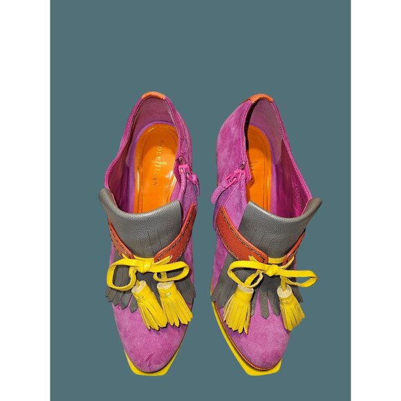 Cole Haan x NikeAir Kiltie Platform Stiletto Bootie Suede/Leather Women 7B - Picture 6 of 14